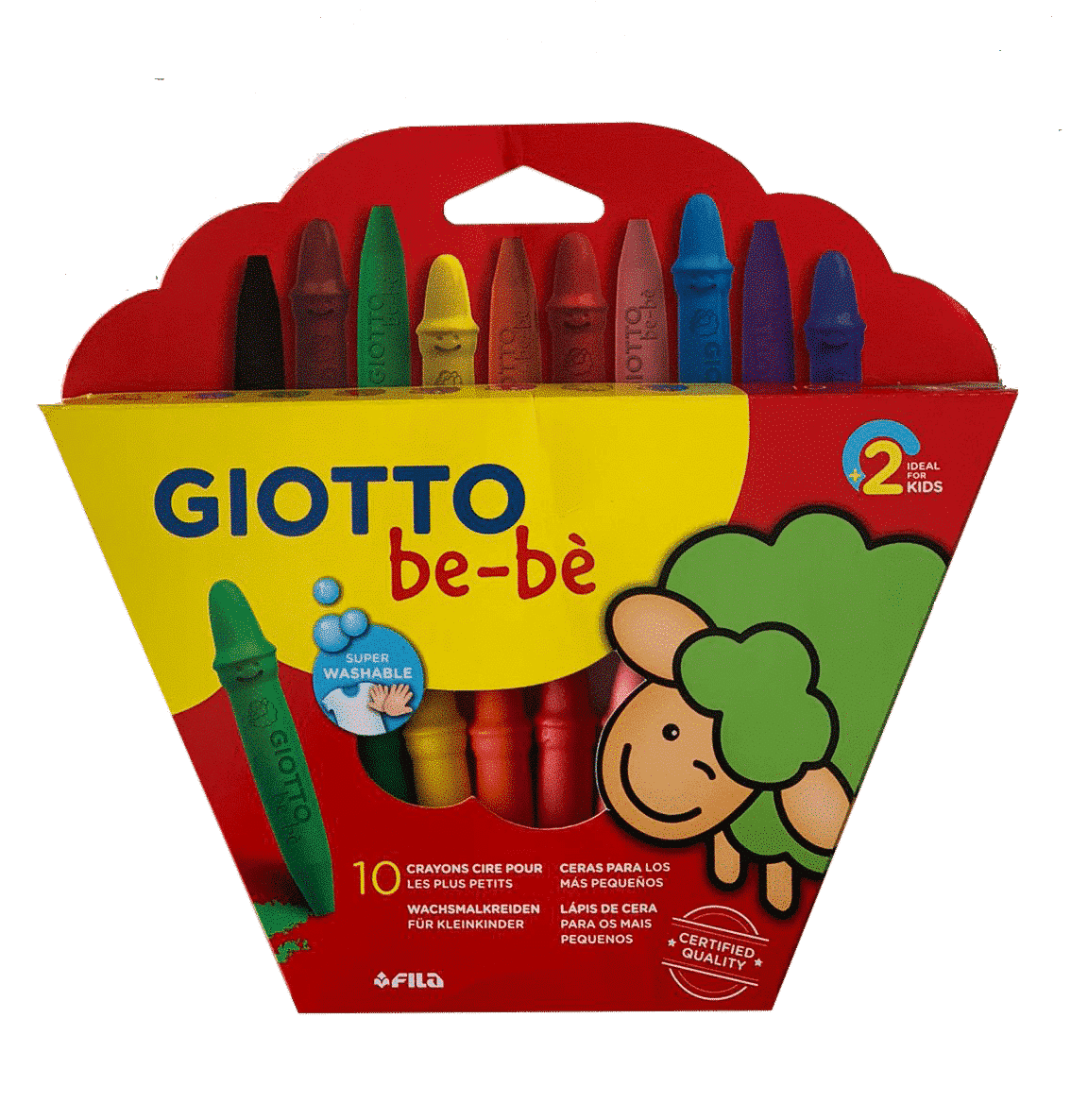 Crayones Giotto Bebe Totalmente Lavables. 10 unidades