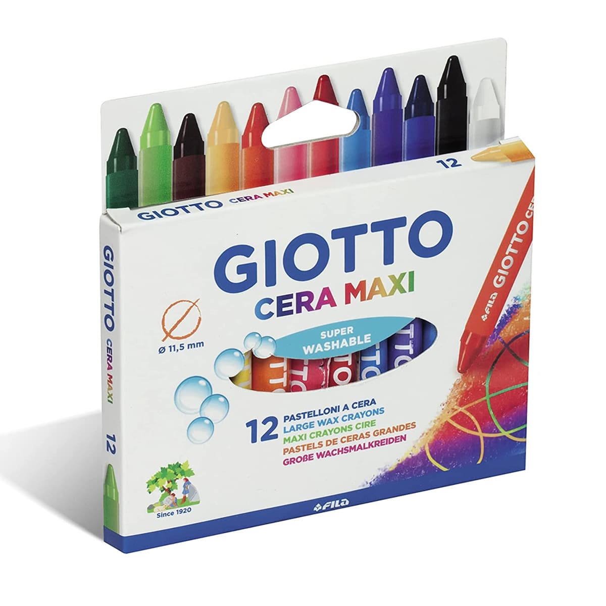 Crayolas Cera Maxi Giotto x 12 colores